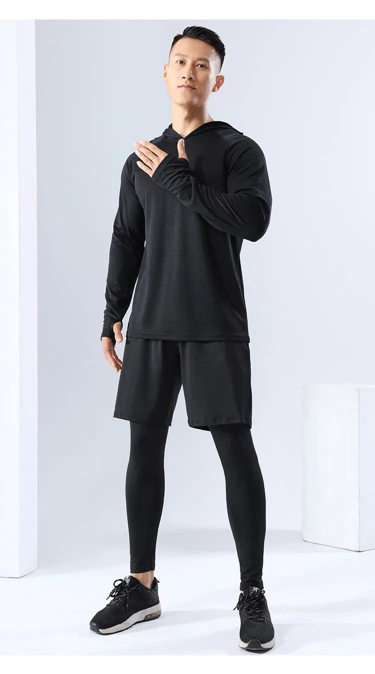 Conjunto de Compressão Personalizado por Atacado 3PCS para Homens, Traje de Esporte para Academia