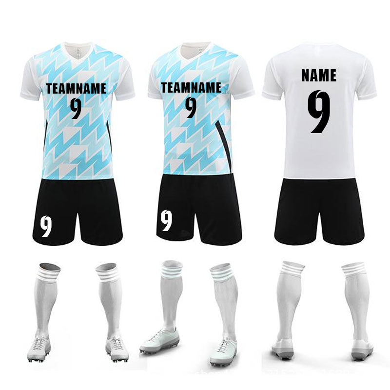 Conjunto de Roupas Esportivas Masculinas de Futebol Profissional com Gráficos Sublimados e Impressão Personalizada