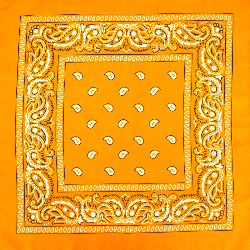 Bandana Dyed Cotton Scarf Hip Hop Scarf Street Solid Color Printed Cotton Hand Band Bandana