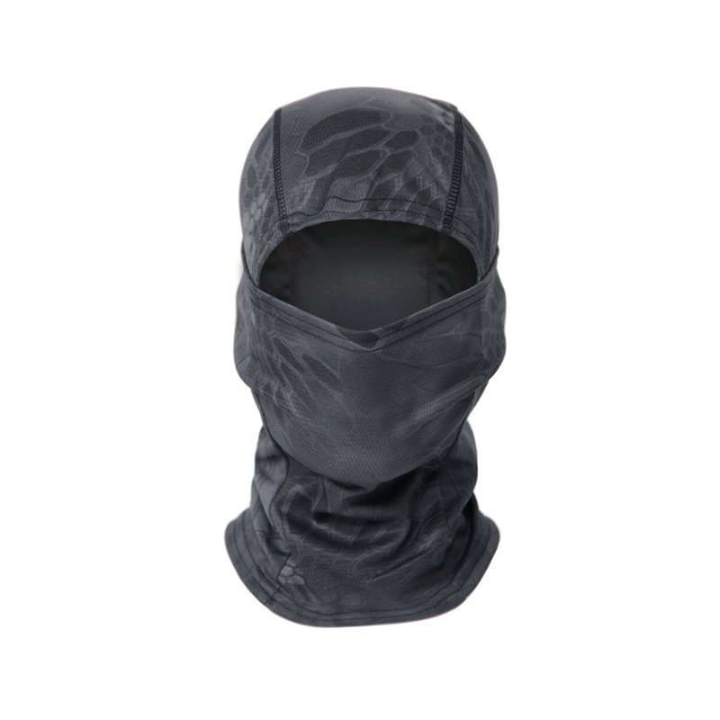 Exclusive Tactical Solid Hood Balaclava Outdoor Cycling Ski Mask Polyester Windproof Breathable Lightweight for Sports