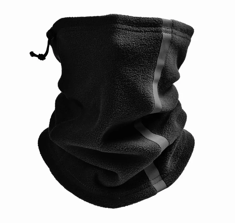Reflective Strip Drawstring Half Face Neck Wamer/Tube /Snood