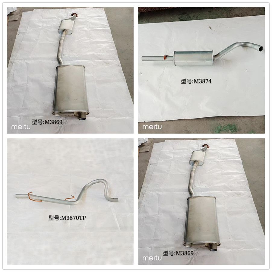 Exhaust Muffler 304 Stainless Steel Exhaust Pipes D-Style Exhaust Silencer for Truck