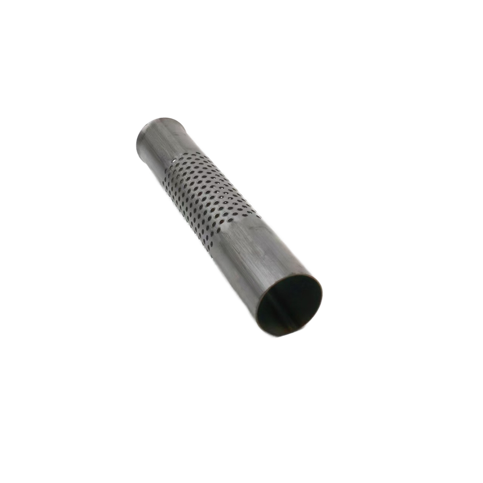 Best-Selling Durable Stainless Steel High-Flow Muffler with Perforated Inner Exhaust Pipe