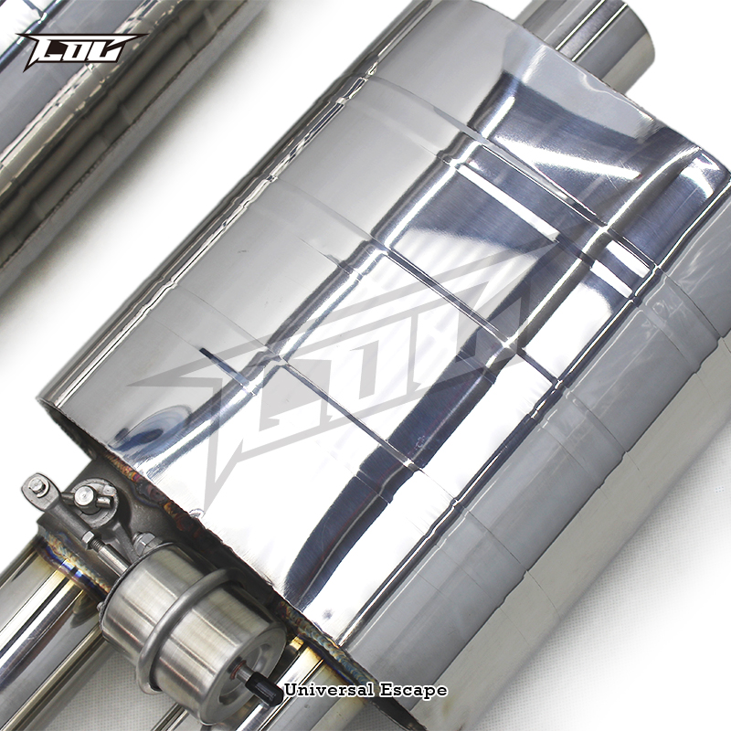 OEM Universal Muffler for Various Models Racing Car Stainless Steel Exhaust Pipe Muffler With Vacuum Valve Car Exhaust Silencer