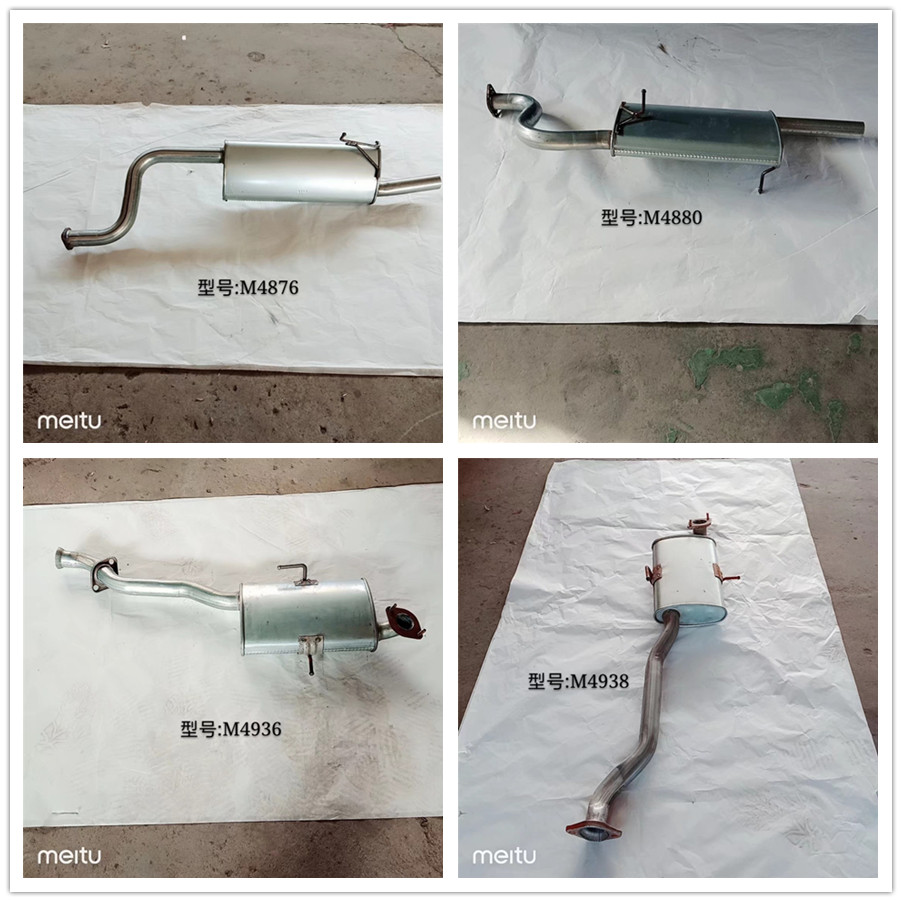 Exhaust Muffler 304 Stainless Steel Exhaust Pipes D-Style Exhaust Silencer for Truck