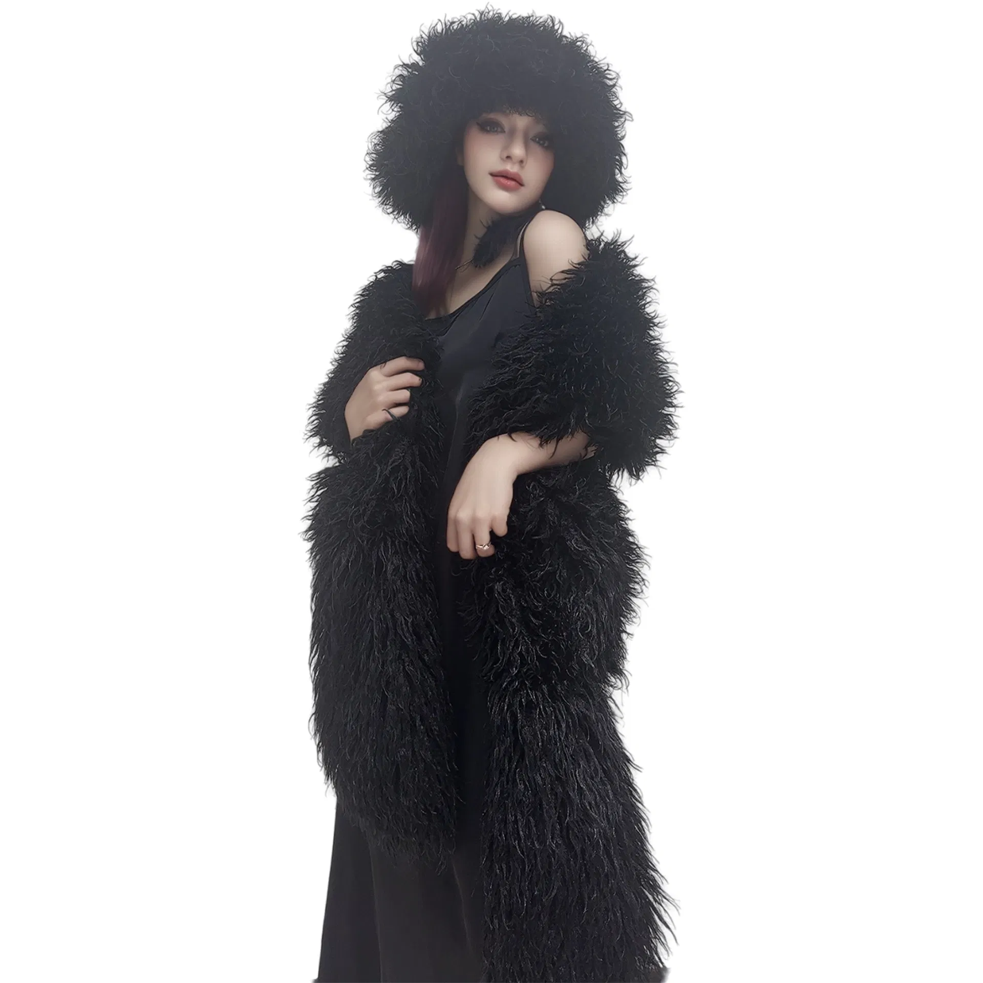 Autumn-Winter Fox Fur Shawl for Performance