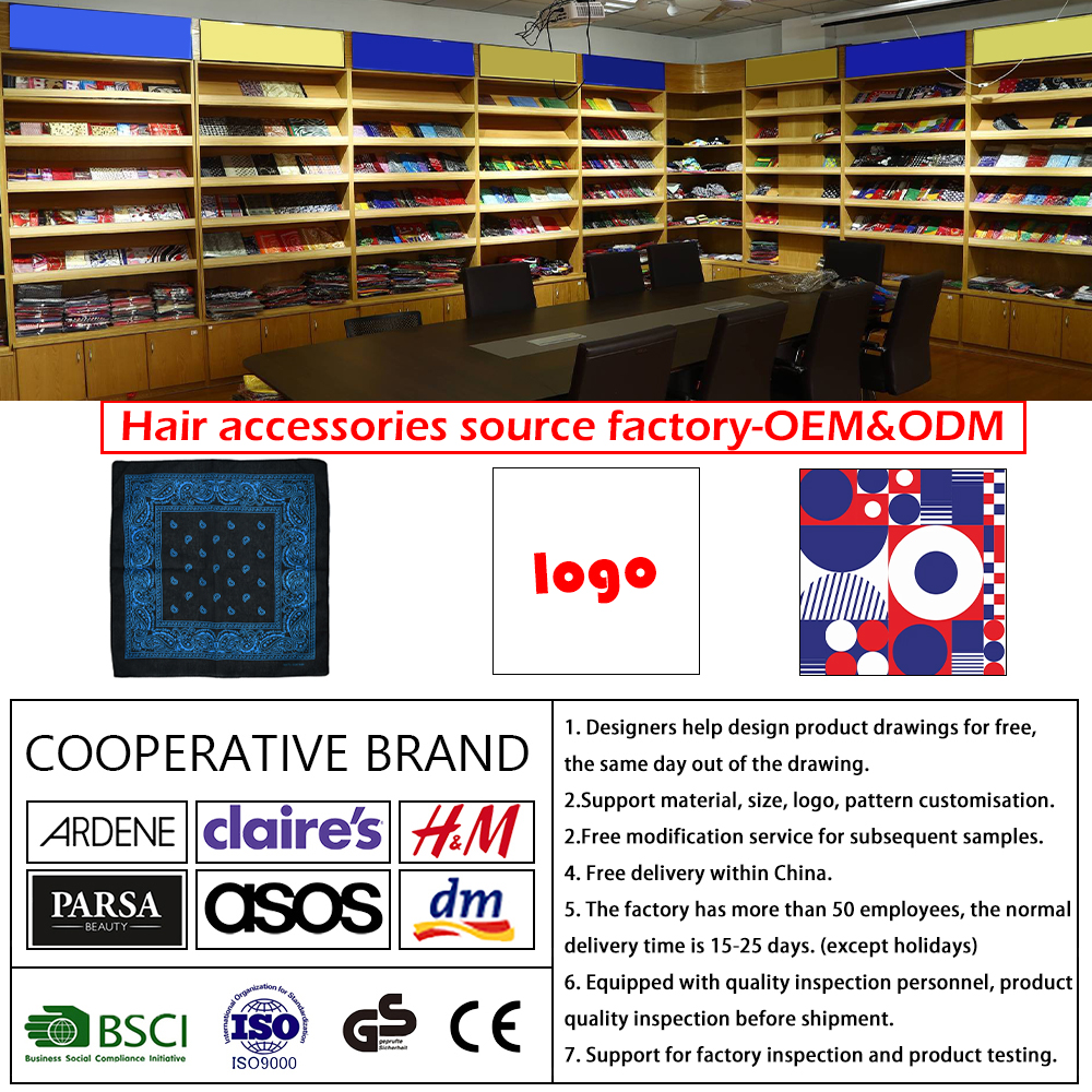 Factory Custom Square Polyester Solid Color Bandana Sports Outdoor Running Bandana Wholesale Custom Bandana With Logo