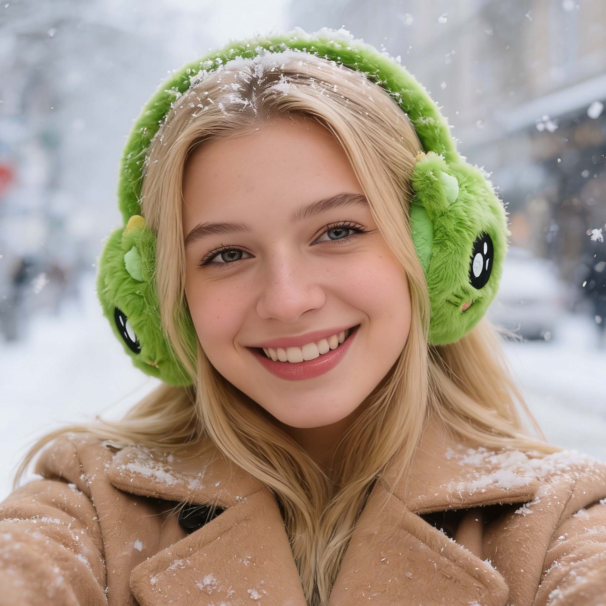 Original Custom Stuffed Animal Winter Ear Muffs Faux Fur Warm Earmuffs Cute Foldable Outdoor Ear Warmers for Girls