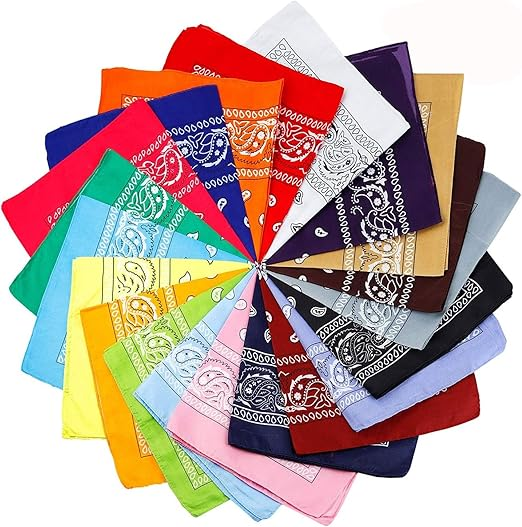 Custom Print Low Price Cotton Bandana Motorcycle Red Face Paisley Square Bandana