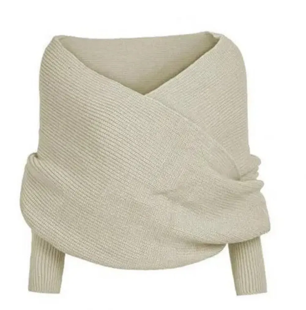 Stylish Shawl Sweater with Sleeves for Trendy Women