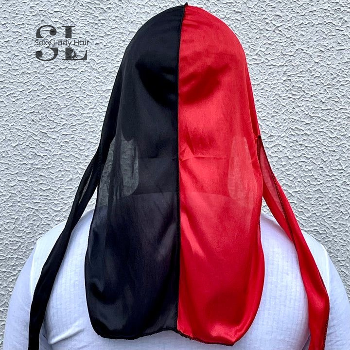 Custom Unisex Headwraps Du Rags Durag Caps Long Tail Wide Straps Silky Durag for Men Women 360 Wave Braids