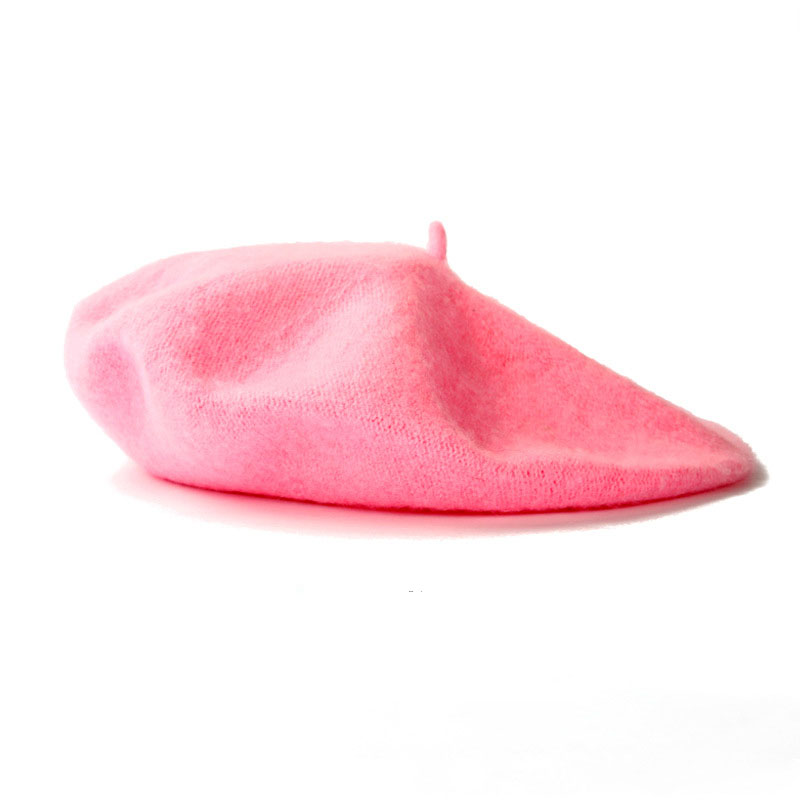 High Quality Thick Wool Autumn Winter Women Beret Hat Cap with Stocks