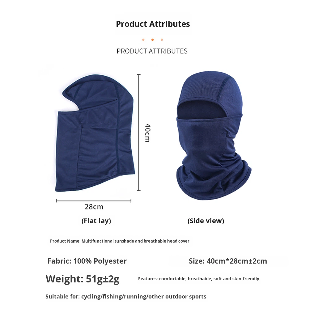 Custom Logo Quick-dry Breathable Outdoor Sports Polyester Balaclava Head Cover Neck Guard Cycling Unisex Face Mask