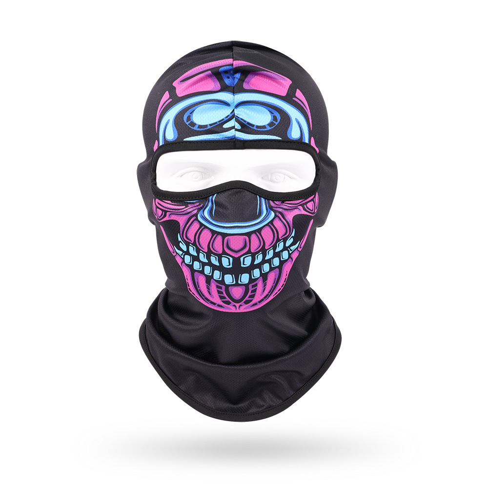 Glacier Manufacturer Cheap Skimask Custom Logo Printed Full Face Masks Skull One Hole Ski Mask Balaclava