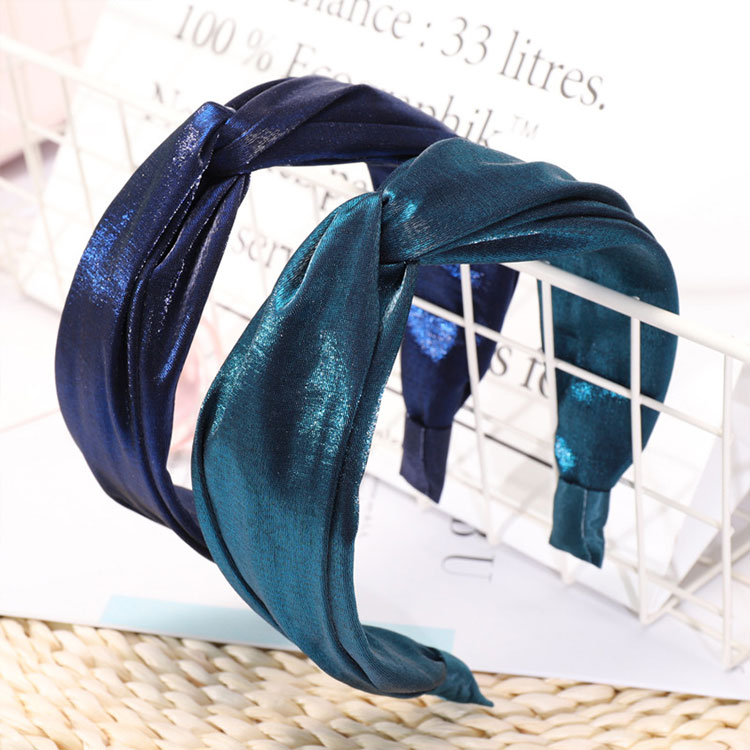 Satin Head Wrap Bright Color Cross Knot Turban Headband Hair Accessories for Women