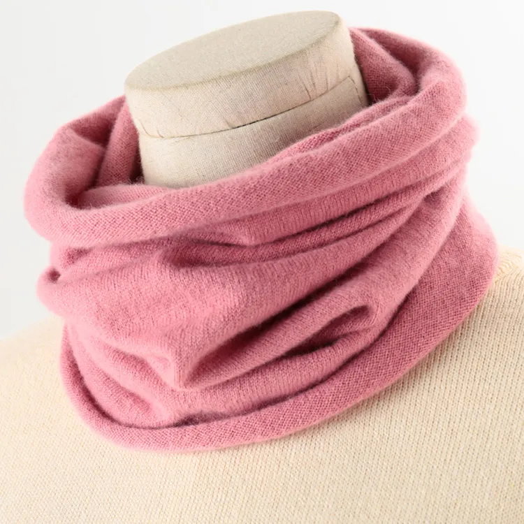 Wholesale Custom Colourful Winter Blank Adjustable Mesh Warm Knitted Crocheted Knit Cashmere Snood Style 4