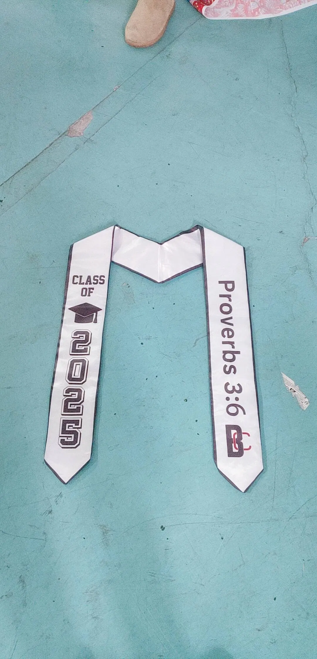 Production Graduation Shawl Adult Heat Sublimation Color Ding Ribbon Manufacturers Custom Stole
