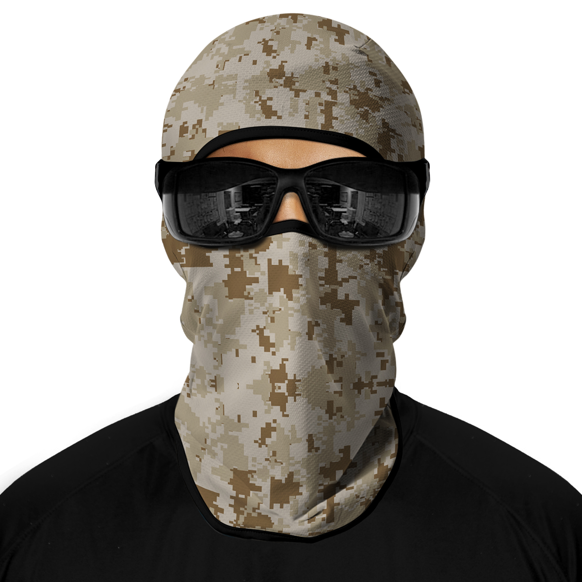 Unisex 100% Polyester Camo Cycling Balaclava Nik Ski with 1Hole Face Mask for Sports Fishing Colorful Men's Balaclava