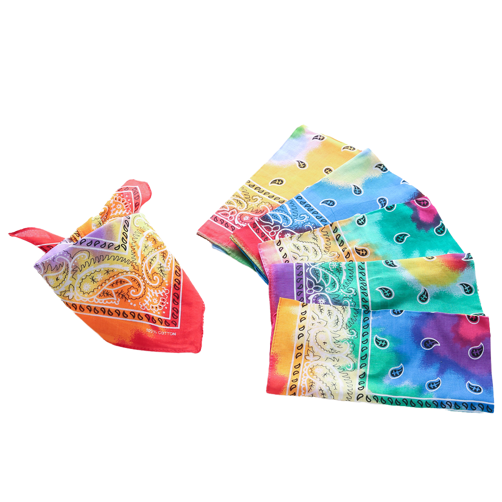 Customized Factory Bandana 100% Cotton Square with Double Print Fans Logo Bandana for Outdoor Protection