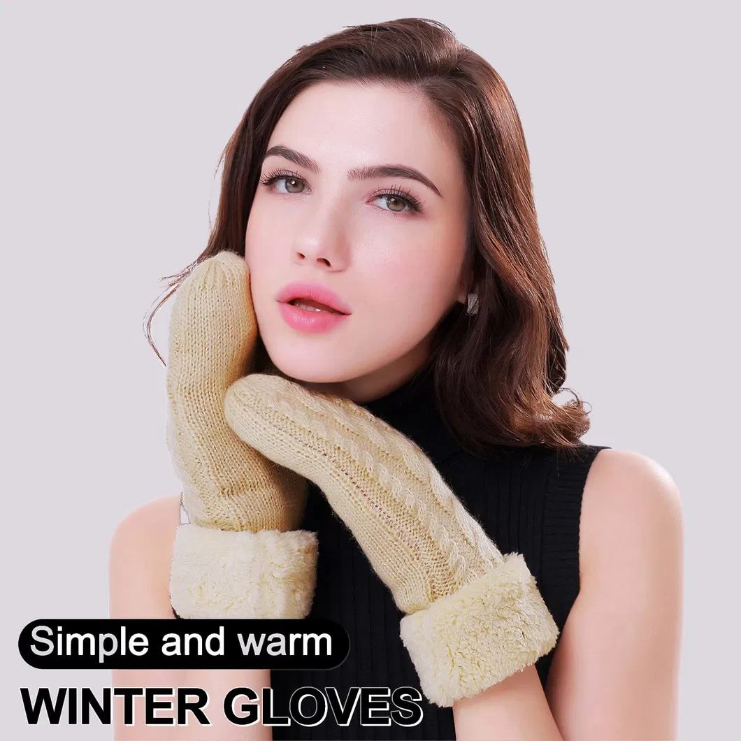 Knitted Wool Gloves Color Option 3