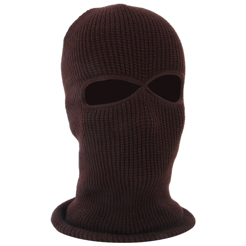Wholesale Stock Fashion Winter Balaclava Mask Hats Hip Hop 100% Acrylic 3 Holes Knit Ski Balaclava Mask Hat