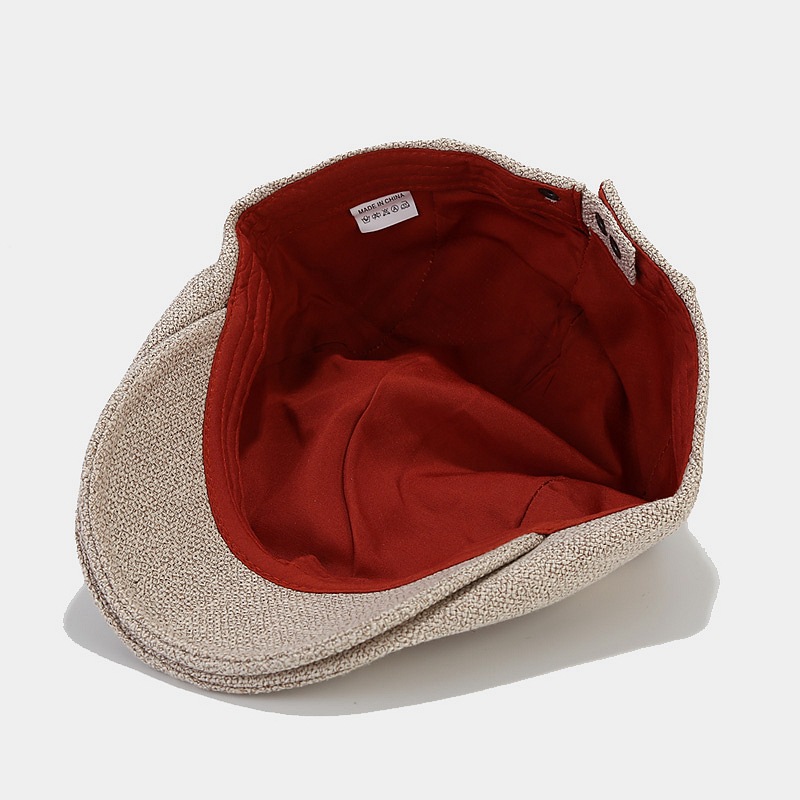 Spring/Summer New 100% Polyester Breathable Silk Plain Beret for Adults Unisex 56-58CM Casual