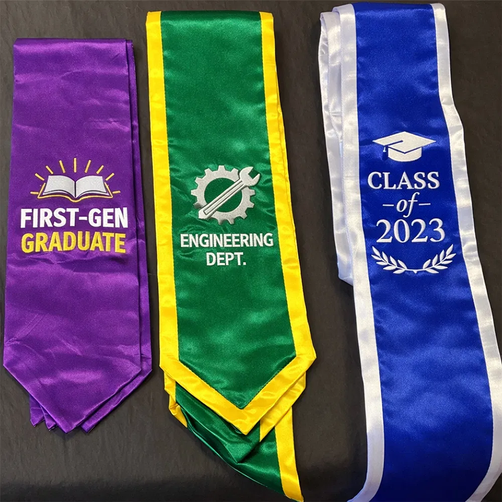 Custom Logo Satin Stole for Stylish Graduation and Special Events