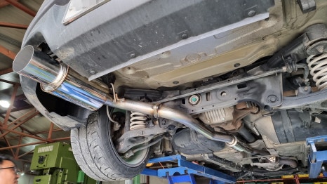 Universal Muffler Stainless Steel 304 1.5t Straight Pipe Tuning Muffler (OEM Custom) made in Korea