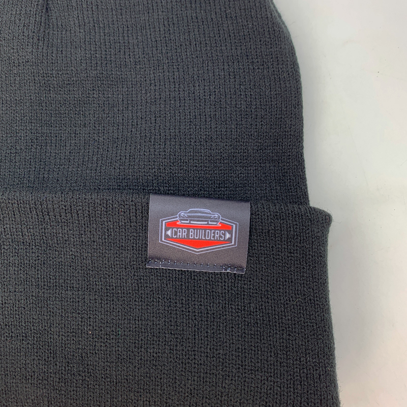Unisex Streetwear Custom Woven Logo Knitted Hats Wholesale Warm Acrylic Cuffed Thermal Skull Caps Winter Sports Beanies
