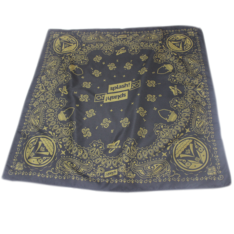 Multifunction Cotton Low MOQ Printed Square Bandana Personalizable Paisley Logo Fabric Fashion Style Adult Use Casual Wear
