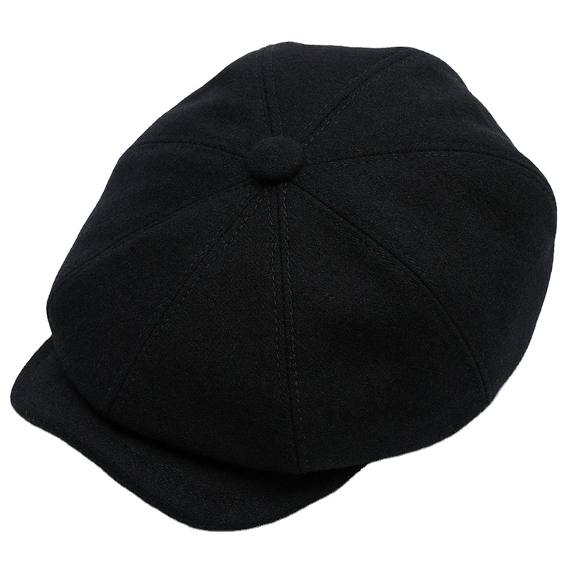 Wholesale Vintage Tweed Flat Cap Hat 8 Panel Newsboy Beret Ivy Hats for Men