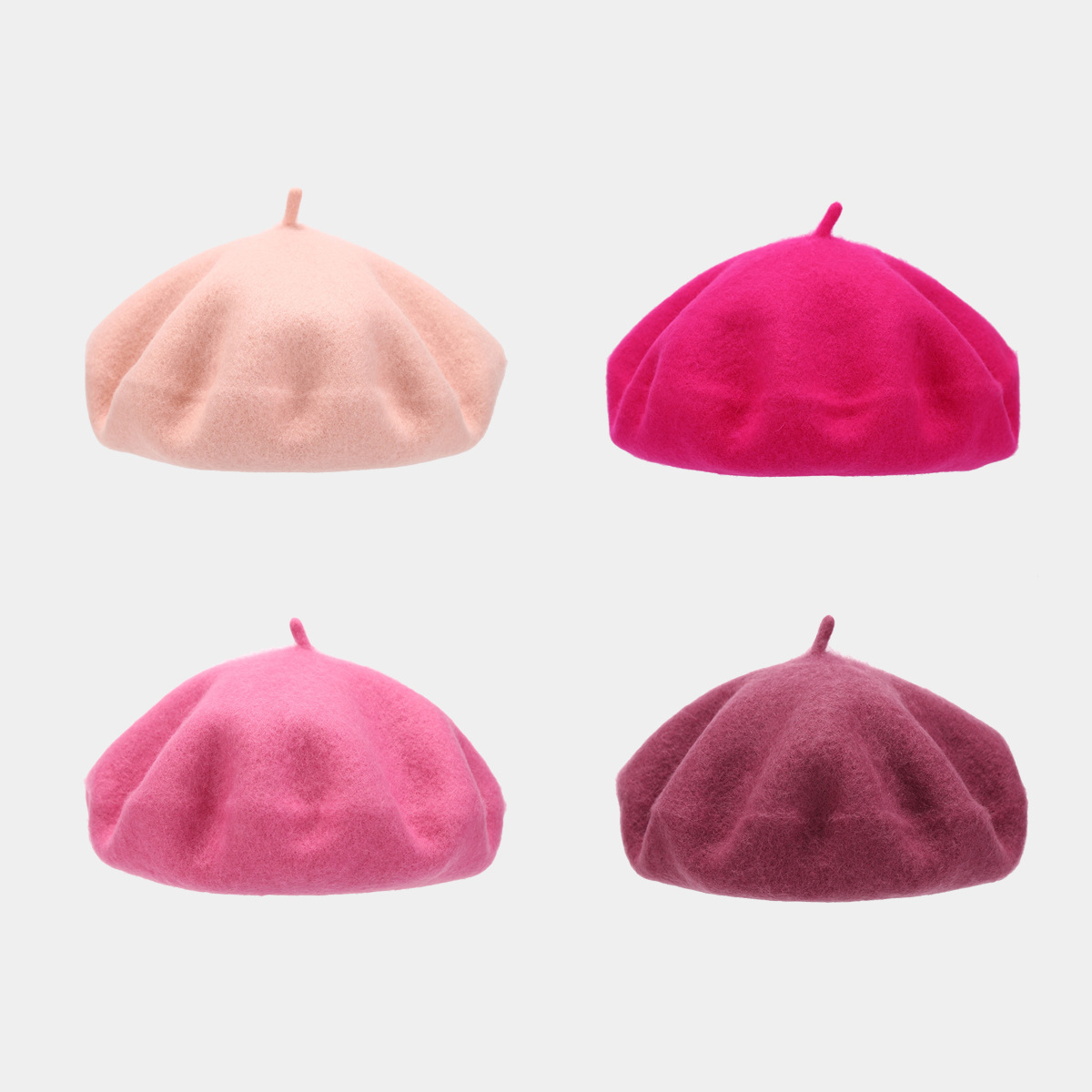 Elegant Vintage Japanese-Style Wool Beret for Women Korean Version Natural Multi-Color Thick Beret for Winter