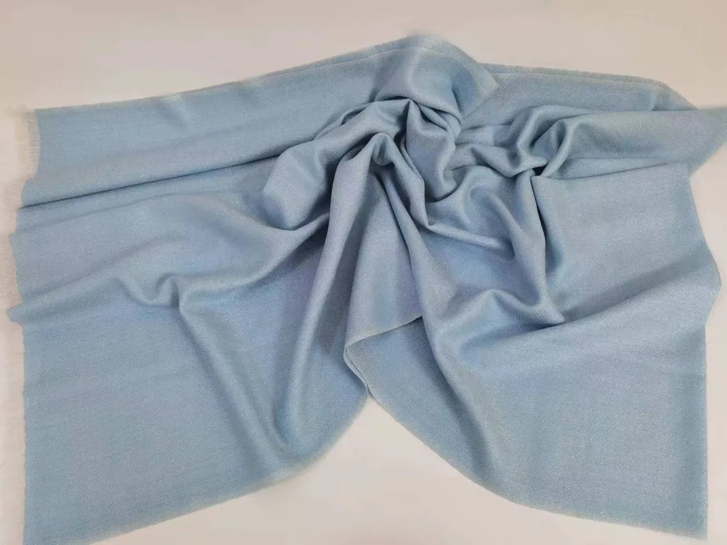 Women's Wool Lurex Herringbone Woven Shawls