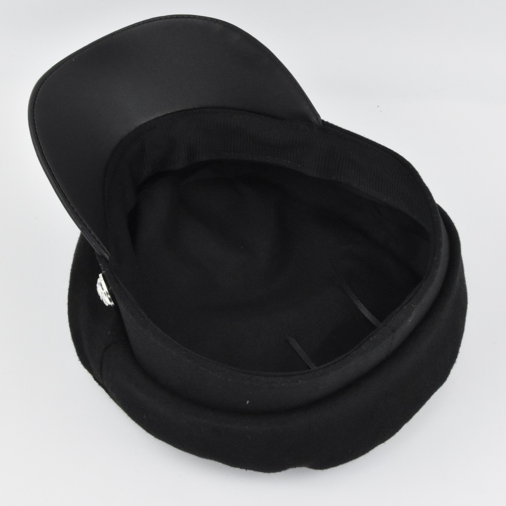 Korean Cap Metal Buckle Navy Hat Vintage Beret Winter Fashion Cap British Hat Octagonal Hat Wholesale