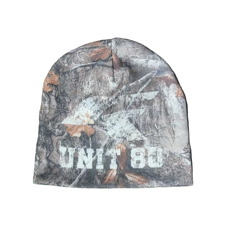 Wholesale Custom Logo Embroidery Custom Sublimation All Over Printed Unisex Knit Winter Cuffless Beanie Hat LOW MOQ