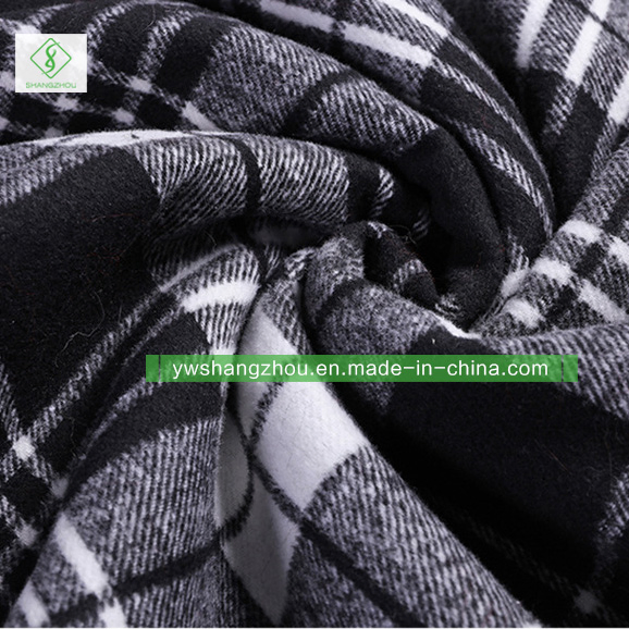 European Round Collar Plaid Women Sleeveless Cashmere Thickened Shawl Poncho