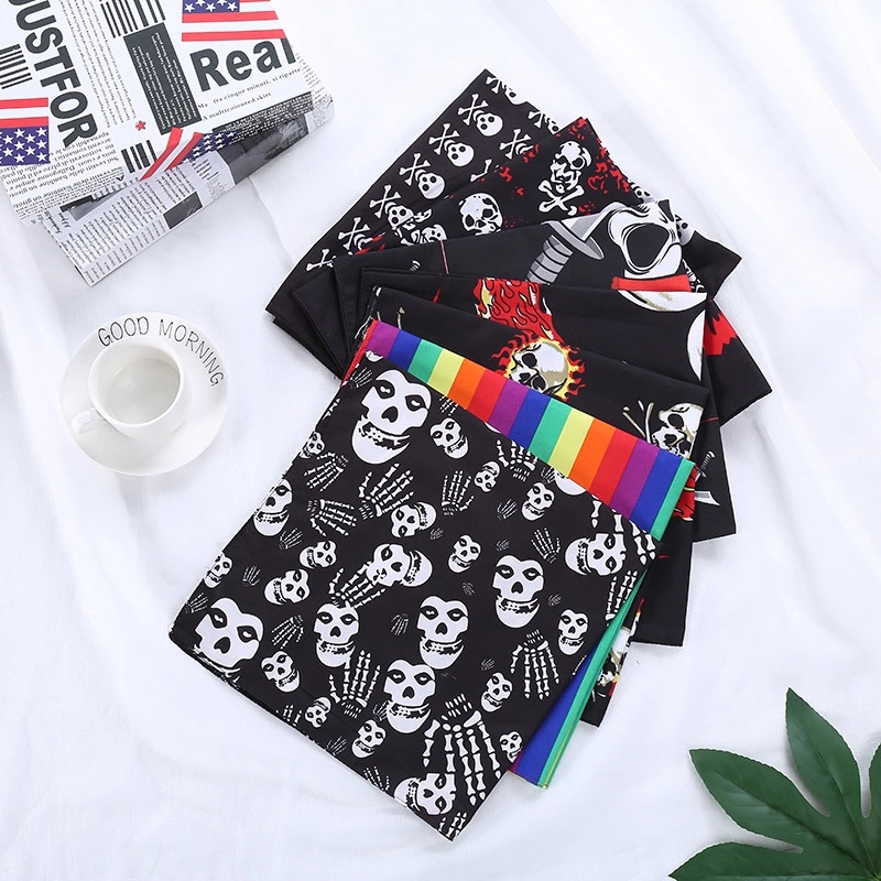 Factory Wholesale Custom Printed 100% Cotton Ice Silk Polyester Bandanas Sport Headwear Bandana