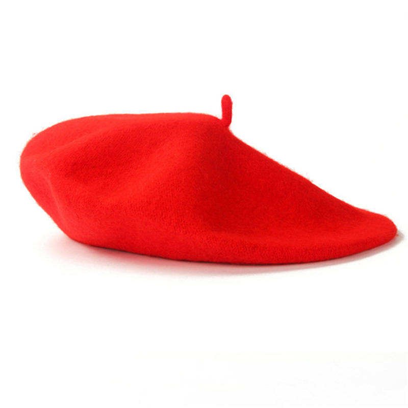 Hot Sale Stock Promotion Fashion French Beret Cheap Adults Wool Felt Beret Hat for Women