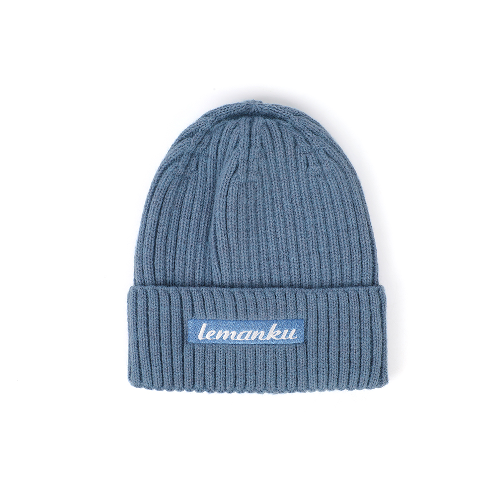 Wholesale Custom High Quality Winter Cap Fisherman Knitted Ribbed Hat,Men Women 100% Acrylic Embroidery Logo Skull Cuff Beanies