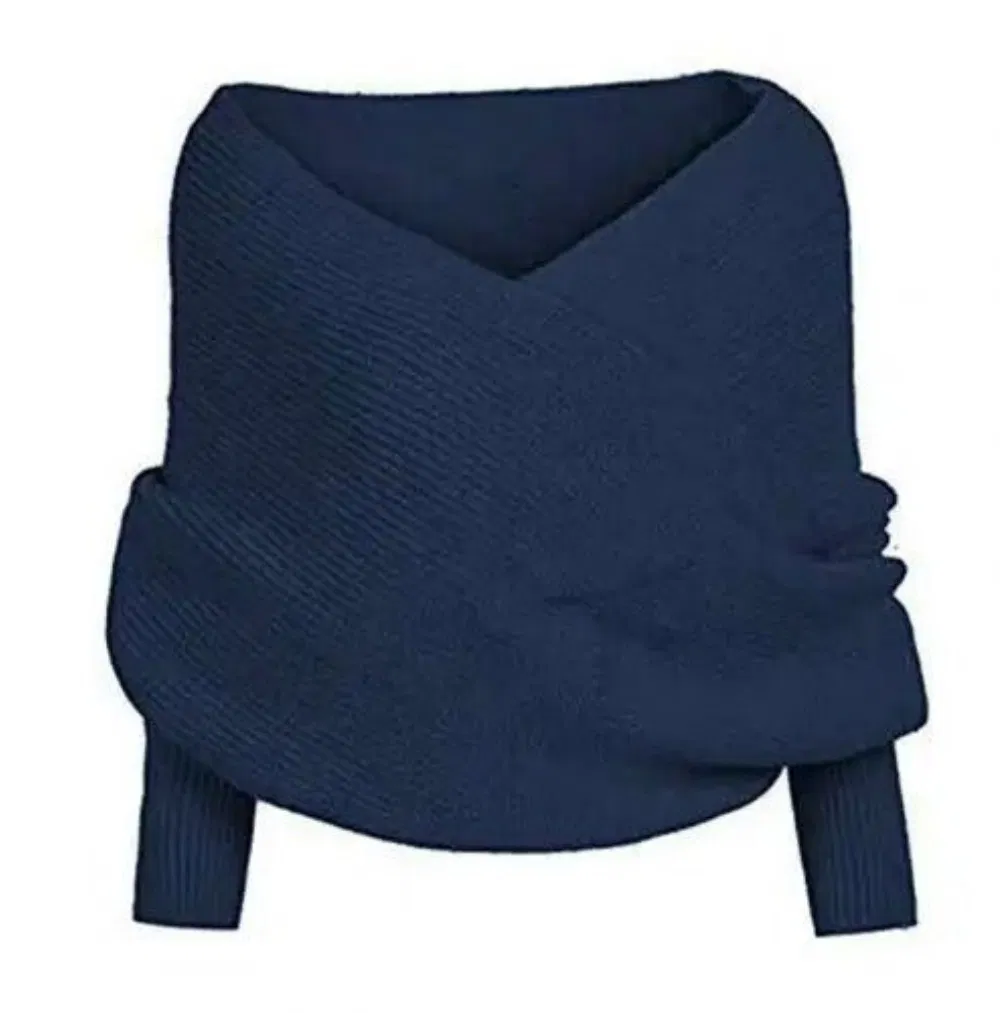 Stylish Shawl Sweater with Sleeves for Trendy Women
