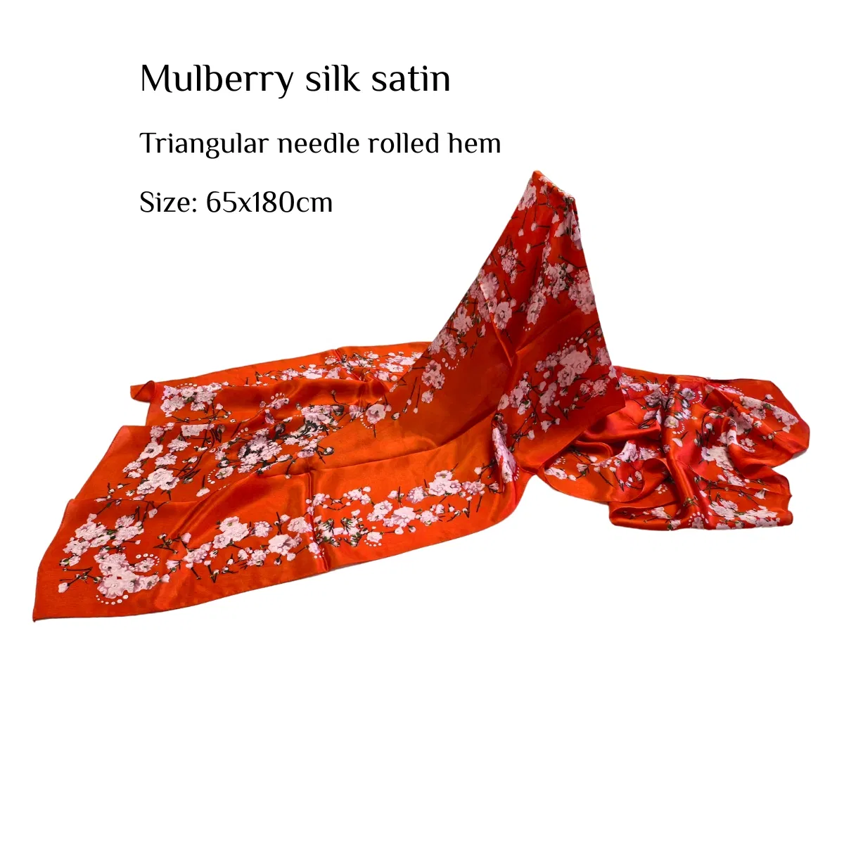Mulberry Silk Printed Hijab Scarf Muslim Headband Lady Shawl Fashion Tudung Snood