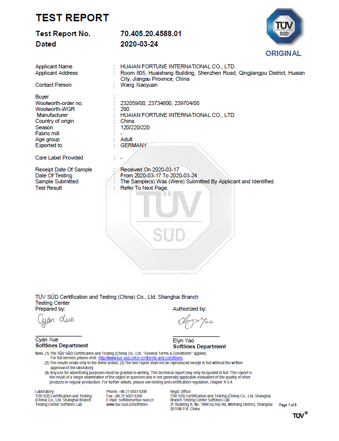 Certification