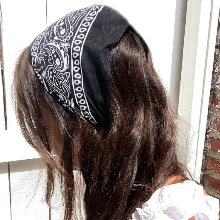 100% Cotton Colorful Printed Paisley Customize Head Wraps Outdoor Sport Cycling Sunshade Magic square Scarf Bandanas