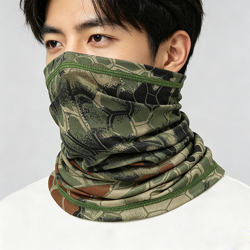 Camouflage Skull Seamless Tubular Bandana Tactical Headwrap Scarf Clown Mask Hiking Neck Gaiter Hunting Tube Face Mask