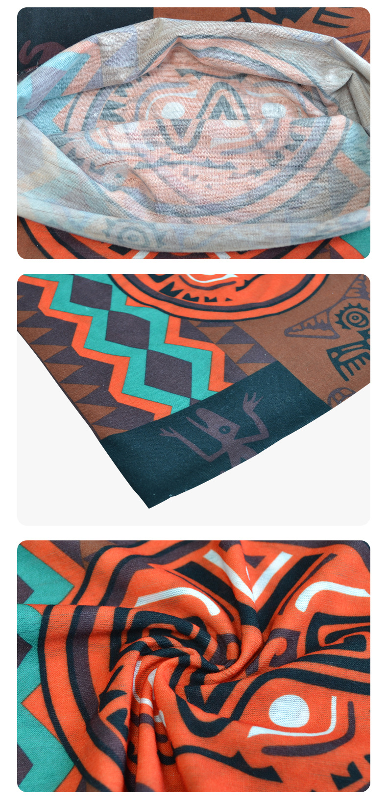Four Seasons Hot-sale Custom Logo 92% Polyester +8% Spandex Breathable Elasticity Warm Neck Gaiter Seamless Bandana