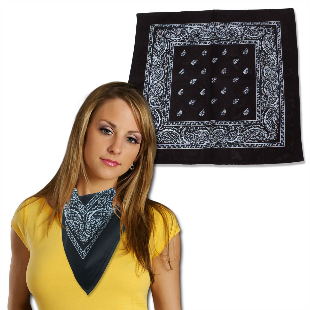 Bandana Dyed Cotton Scarf Hip Hop Scarf Street Solid Color Printed Cotton Hand Band Bandana