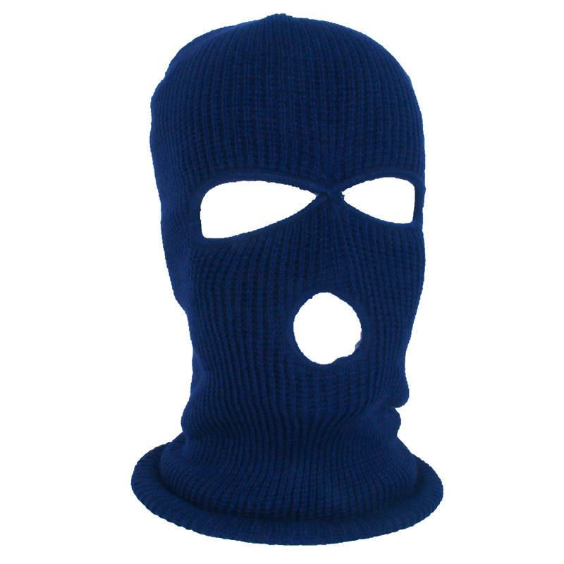 Wholesale Stock Fashion Winter Balaclava Mask Hats Hip Hop 100% Acrylic 3 Holes Knit Ski Balaclava Mask Hat