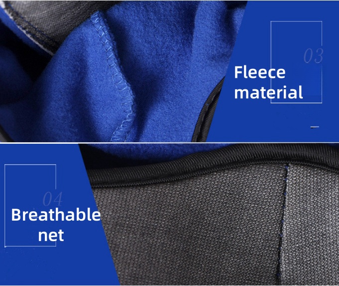 Winter Windproof Headwear Fleece Balaclava Nose Hole Face Veil Mask Breathable Ski Face Cover For Men Cycling Motorcycle