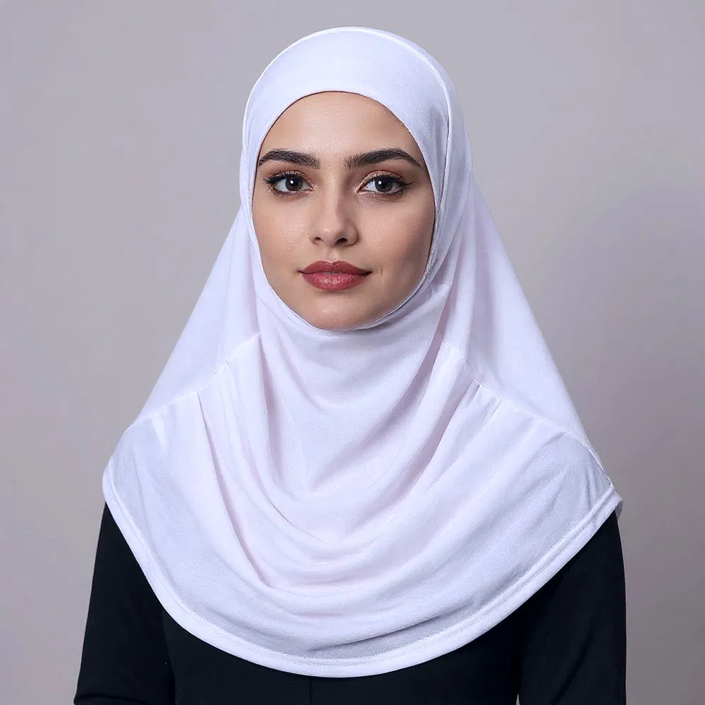 Women's Shawl Premium Jersey Hijab Khimar Hijab Elastic Head Scarf Muslim Women