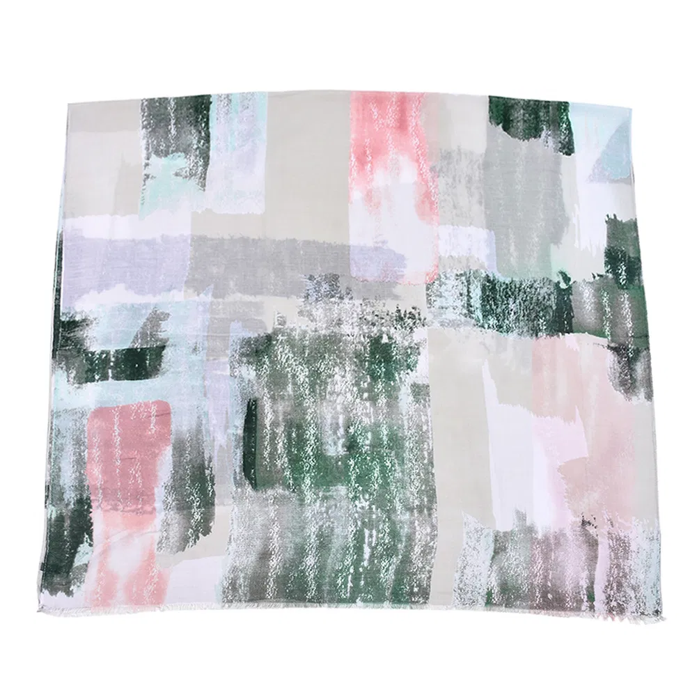 Women Graffito Print Scarf Spring Autumn Cotton Scarves Scrawl Printing Shawls Lady Wraps Soft High Quality Female Colorful Hand Drawn Paniting Hijab Stole
